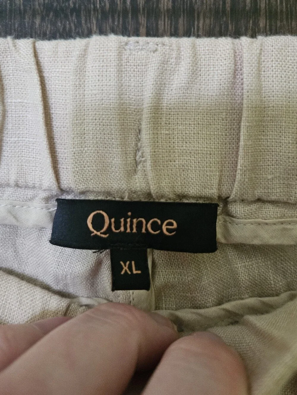 Quince Women's 100% European Linen Pants Driftwood Pull On Comfy Breathable XL